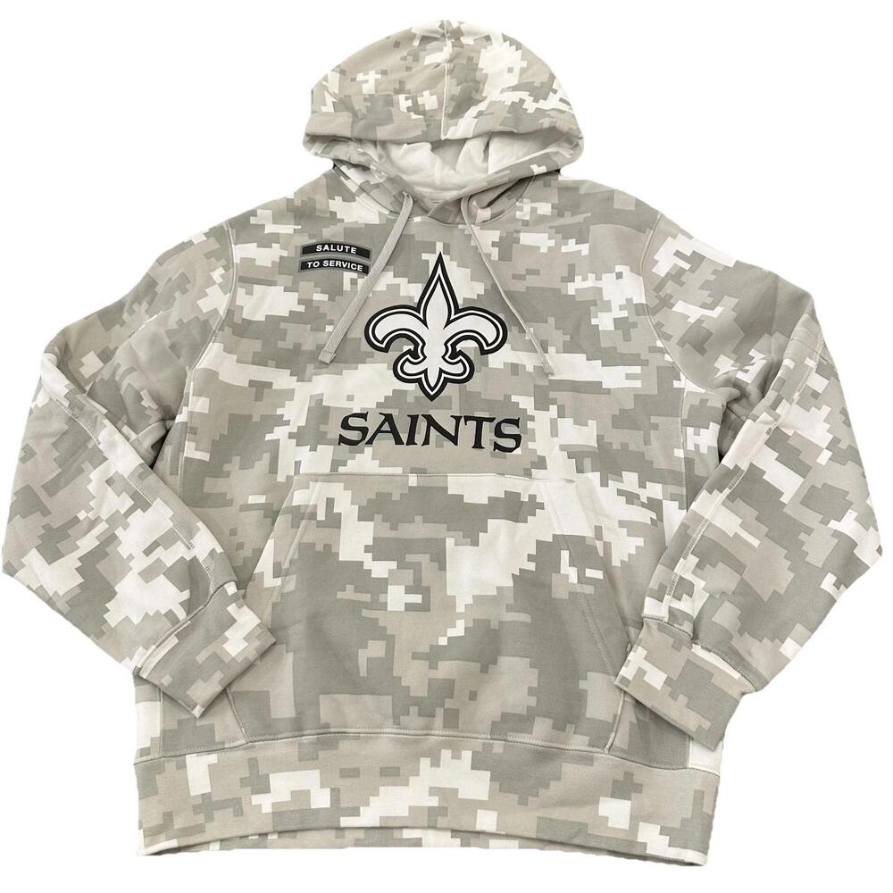 NWT Nike New Orleans Saints Salute to Service Hoodie Arctic Camo Sz Men's Small